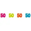 Image de Sachet de 100 confettis de table anniversaire 50 ans colorés CH-20019