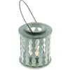 Image de Lanterne bois Bleu Ciel avec bougeoir verre 13,5cm FETE-80129