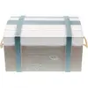 Image de Set de 3 Coffres marins bois blanchi/ciel, tailles assorties 30cm/22cm/15cm FETE-80143