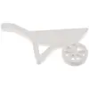 Image de Centre de table Brouette bois blanc 31cm CH-80197