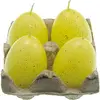 Image de Set de 4 bougies Oeuf 7cm, Jaune FETE-80204-19