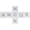 Image de Set de 7 Lettres bois blanchi MON AMOUR 5,5cm FETE-80247