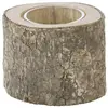 Image de Bougeoir Tronc avec verre 6cm FETE-90440