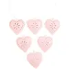 Image de Set de 6 petits Coeurs métal perforés à suspendre 4cm, Rose pastel FETE-80308-32