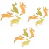 Image de Set 12 Lapins colorés en bois à disperser 4cm FETE-80340