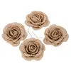 Image de Set de 4 Roses 5cm en Jute naturel FETE-80409