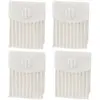 Image de Set de 4 Contenants Sac Rayures avec rabat 8cm, Blanc/Lin FETE-80423