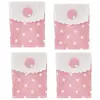 Image de Set de 4 Contenants Sac à Pois avec rabat 8cm, Rose Pastel FETE-80424-32