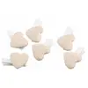 Image de Set de 6 Coeurs sur pince 2,6cm, Lin FETE-80433