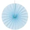Image de Lot de 4 éventails papier 20cm, Bleu pastel FETE-80501-35