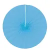 Image de Lot de 4 grands éventails papier 40cm, Turquoise FETE-80502-12