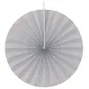Image de Lot de 4 grands éventails papier 40cm, Gris FETE-80502-21