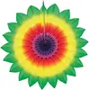 Image de Grand éventail en papier alvéolé 67cm, multicolore FETE-PFTDEM