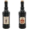 Image de LOT de 2 Bouteilles en verre noir Halloween 23cm FETE-90540