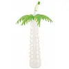 Image de Verre Palmier plastique avec paille, 8,8 x 27 cm FETE-80560