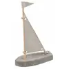 Image de Bateau ciment voile grise 16cm FETE-80625