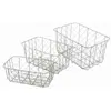 Image de Lot de 3 Paniers métal rectangle gris 27,5cm et 24cm et 21cm ch-80701