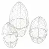 Image de Lot de 3 paniers Oeufs métal gris 21cm et 16m et 11cm ch-80702