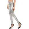 Image de Legging brillant adulte luxe ARGENT, taille L/XL FETE-C4448L