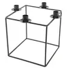 Image de Grand Bougeoir cube métal Noir 24cm FETE-10035