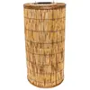 Image de Très Grande Lanterne bois bambou cylindre avec poignée corde 61cm FETE-10251