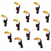 Image de Sachet de 12 Confettis Toucan adhésifs en bois 3cm FETE-10298