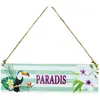 Image de Pancarte Plaque PARADIS en bois 34cm FETE-10316