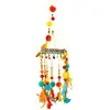 Image de Carillon plumes multicolore à suspendre 70cm FETE-10343