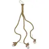 Image de Suspension 3 Cordes en jute flexible 1m avec 3 ampoules led CH-10347