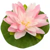 Image de Grande Fleur de Lotus artificielle sur feuille, Rose FETE-10398-04