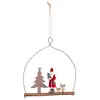 Image de Suspension Père Noël et Sapin 15cm C-10504