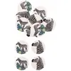 Image de Sachet de 12 Confettis Zèbre ronds adhésifs en bois 2,8cm FETE-10822