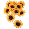 Image de Lot de 12 fleurs de Tournesol Ø 8cm, Jaune FETE-10849