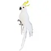 Image de Perroquet Cacatoès blanc crête jaune à suspendre 25cm FETE-10909