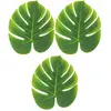Image de Lot de 3 grandes Feuilles Tropicales vertes 29 x 35 cm C-10931