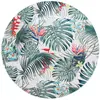 Image de Assiette Déco métal Feuilles Tropicales 33 cm FETE-10962