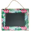 Image de Ardoise métal Fleurs tropicales 30,5 x 24,5 cm à suspendre FETE-10968