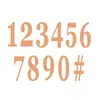 Image de Set de 12 Chiffres carton avec adhésifs 14cm, Rose Gold FETE-11713-79