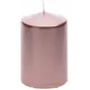 Image de Grande bougie cylindrique 10 cm, métal Rose Gold FETE-80291-79