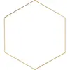 Image de Hexagone métal doré à suspendre, 30cm FETE-11901