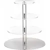 Image de Présentoir à cocktail plexi TRANSPARENT 4 niveaux Ronds 32cm FETE-11930