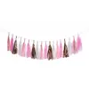 Image de Guirlande 18 Pompons 2m14, Blanc/Or/Rose C-11976