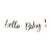 Image de Guirlande lettres Hello Baby ! en carton or métallisé 150cm C-11979