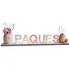 Image de Centre de table Pâques en bois avec oeufs, 37 cm C-11993