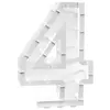 Image de Structure 63,5cm en carton/film pour ballons, Chiffre 4 Blanc C-11999