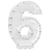 Image de Structure 63,5cm en carton/film pour ballons, Chiffre 6 Blanc C-12001