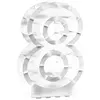 Image de Structure 63,5cm en carton/film pour ballons, Chiffre 8 Blanc C-12003