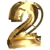 Image de Structure 63,5cm en carton/film pour ballons, Chiffre 2 Or FETE-11997-81