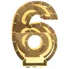 Image de Structure 63,5cm en carton/film pour ballons, Chiffre 6 Or C-12001-81