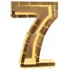 Image de Structure 63,5cm en carton/film pour ballons, Chiffre 7 Or C-12002-81